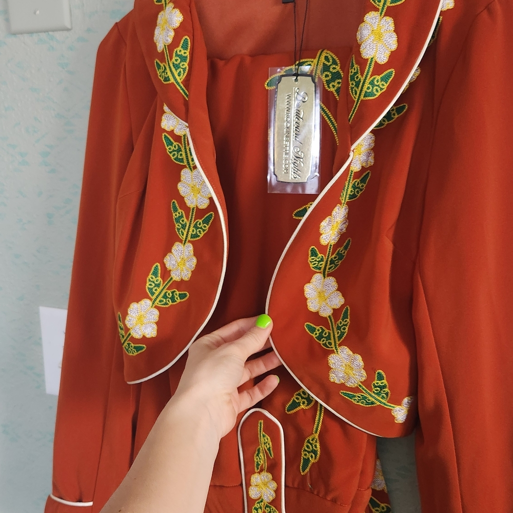 Western Embroidered Pant And Suit Set - Picture 3 of 3